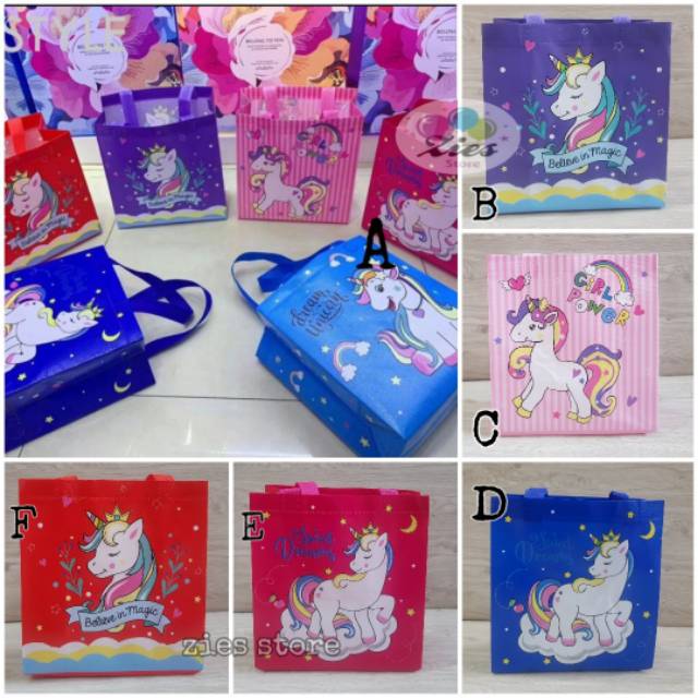 

Tas souvenir ulang tahun anak / Goodie bag / tas ulang tahun unicorn-s