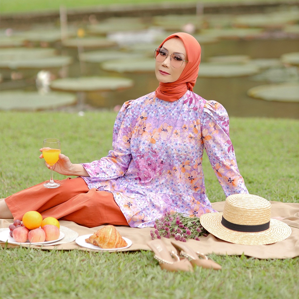 ARSSCARF Zahra Peplum Top - Purple