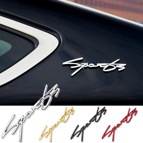 Tempelan Stiker Emblem Mobil Chorme Sport art Edition