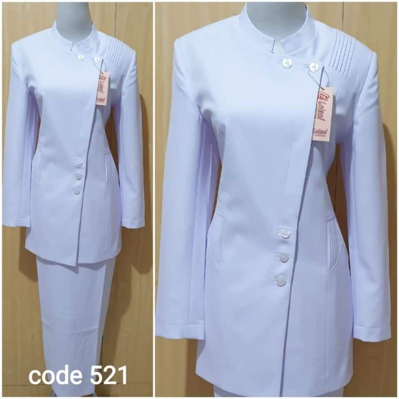 blazer putih putih lolani set rok