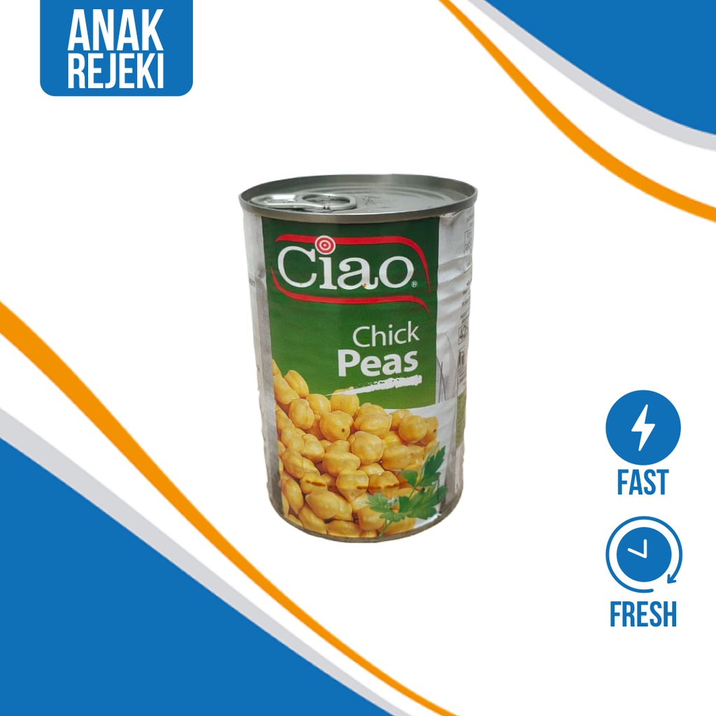 

Chick Peas Ciao Kacang Arab 400gr - Garbanzo Beans Kaleng from Italy