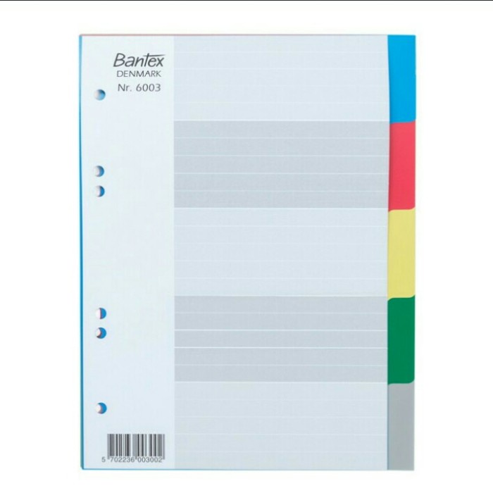 

Spesial Divider A5 Colour Plastik 5 Pages Merk Bantex 6003 Hot Sale