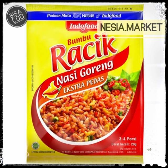 Indofood Bumbu Racik Nasi Goreng Extra Pedas Shopee Indonesia