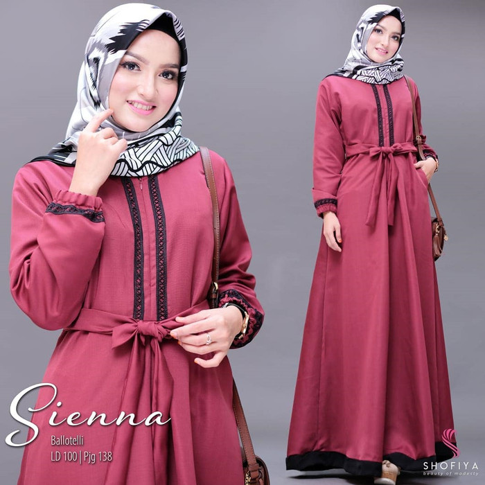 ( COD ) Baju Gamis Waita Muslim Terbaru Sienna dress termurah