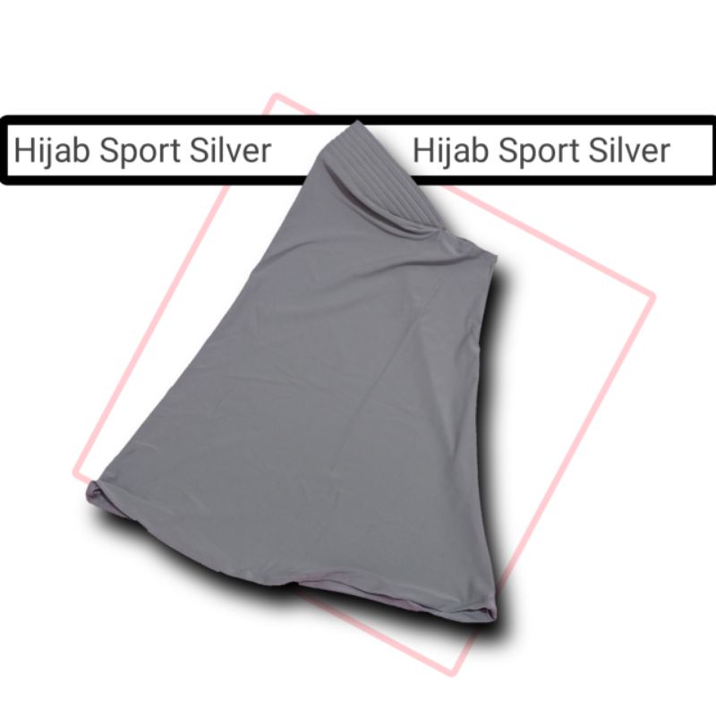 Jilbab Sport Cewek/ Jilbab Instan Olahraga Khusus Wanita-Silver