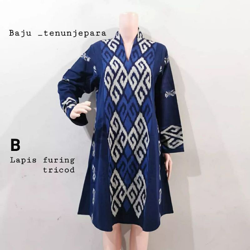 Dress tenun jepara baju tenun etnik baju tenununik DTB157