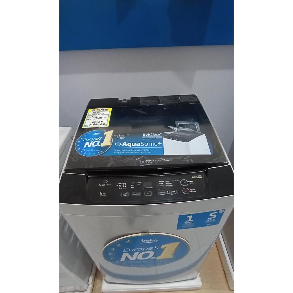 MESIN CUCI BEKO BTU 9008 TOP LOADING 1 TABUNG 9 KG