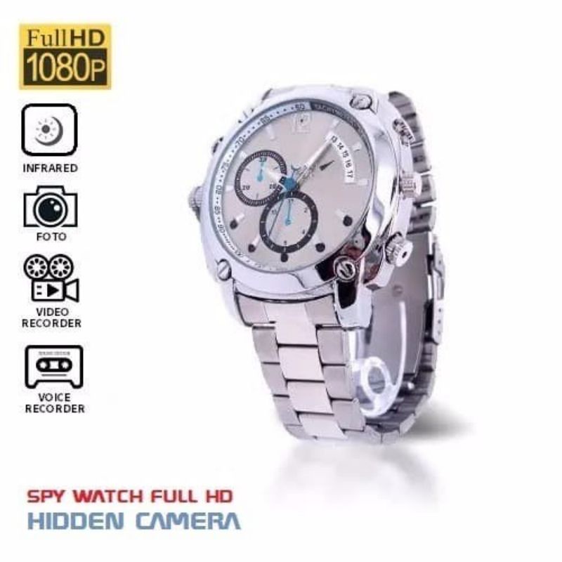 Kamera Pengintai Jam Tangan Full HD 1080P Infrared 16GB SS1 Spy Camera