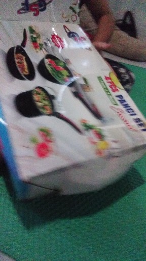 Panci Set  Enamel Gsf G-2630 Frypan Tutup Kaca Wajan Wok Dan Saucepan