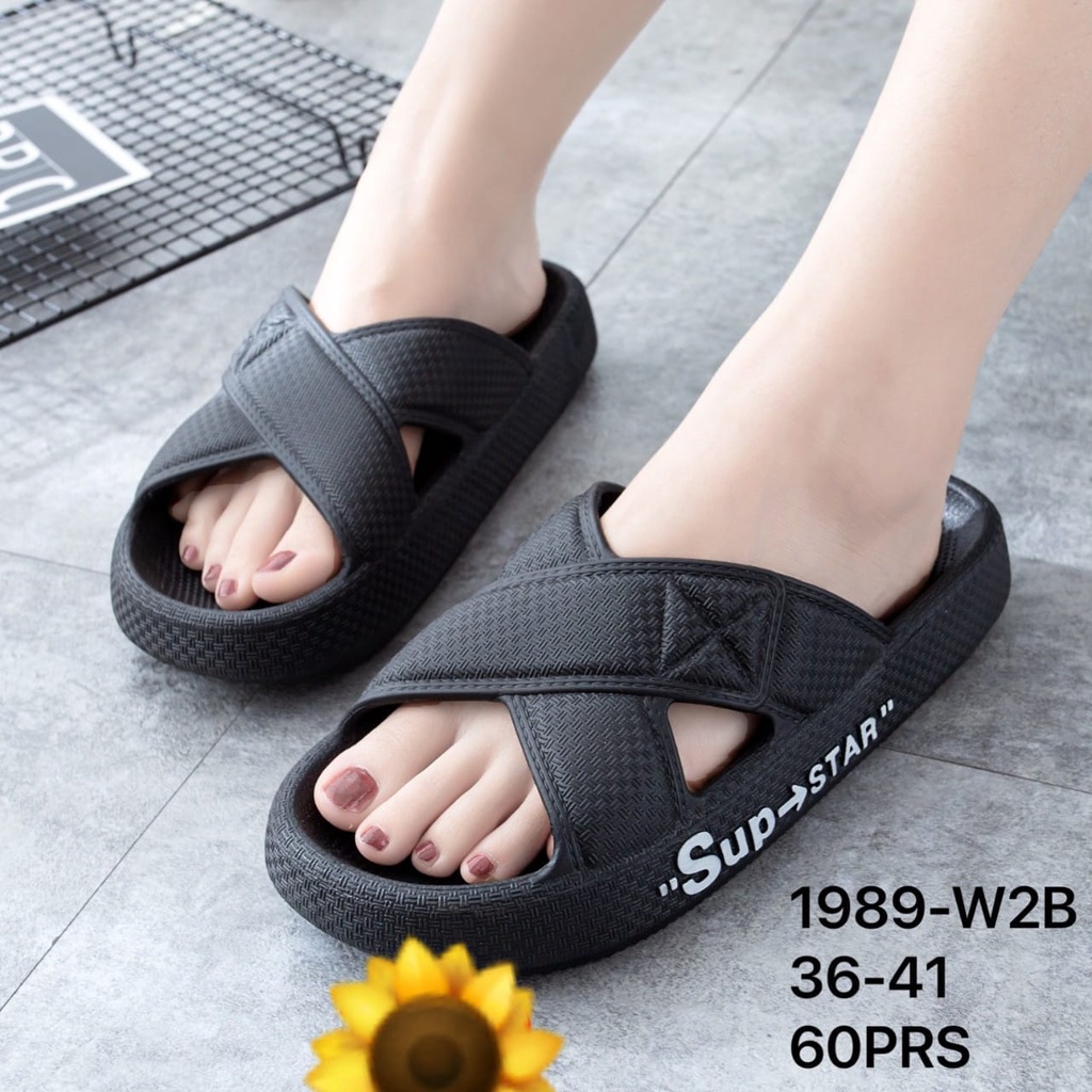 Sandal Karet Jelly Wedges Wanita import Model Terbaru Original Kekinian by AGUNG STYLE Balance 1989-W2B