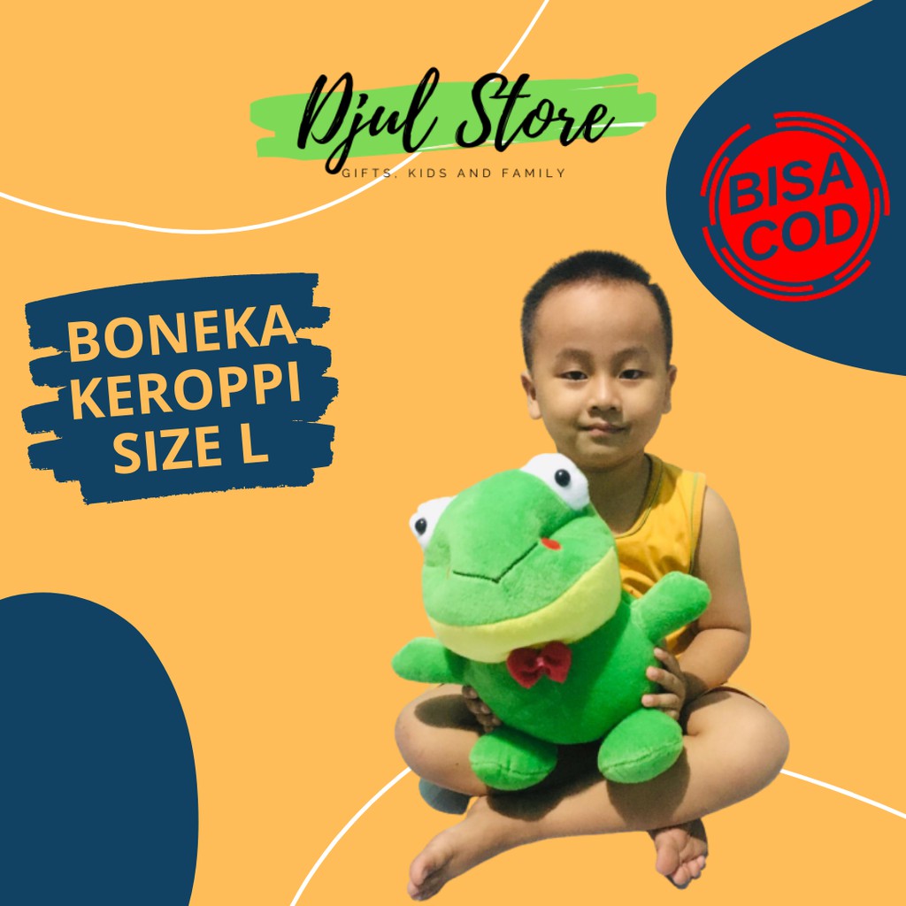 [COD | BAYAR DITEMPAT] BONEKA KODOK KEROPPI MURAH LUCU SIZE L