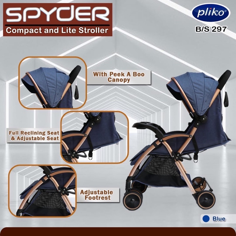 Stroller Pliko Spyder 297 NEW! Gold Frame