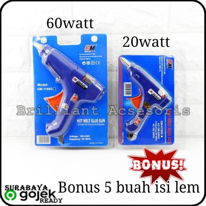 

COD Glue Gun - Lem Tembak Silicon 220v - 20watt Kecil ORI