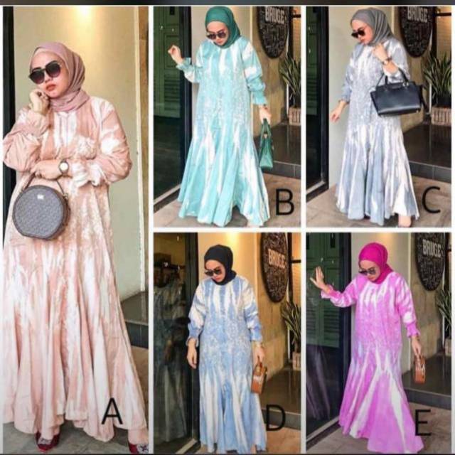 Gamis jumputan  jumbo Syahira