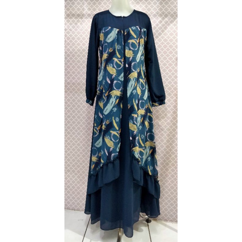 Gamis sulfina ceruty biru