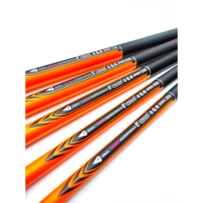 Joran Tegek Oregon sports 360 450 540 630 720 Bahan Carbon Ruas Panjang Lentur Kuat Tongkat Pancing 