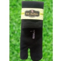 Kaos kaki Muslimah Jempol (Polos,Nylon Spandek,pendek panjang)-Hitam Polos