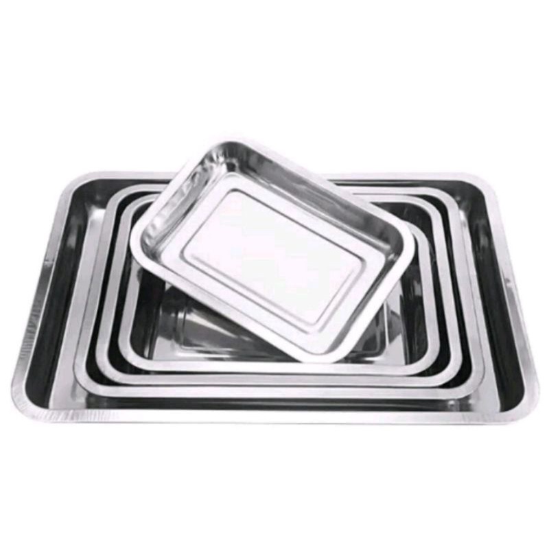 Nampan Stainles - Baki Baking Tray Nampan Sayur Persegi Stainlles Stell Anti Karat Macam-macam Ukuran