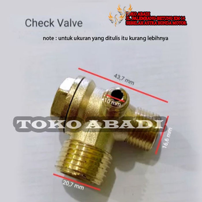 Nepel kompresor / Klep kompresor / One way check valve kompresor
