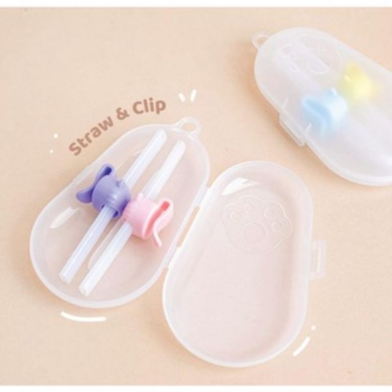 Little Dimple Straw Silicone Clip Baby - Sedotan Minum Silikon Bayi &amp; Anak