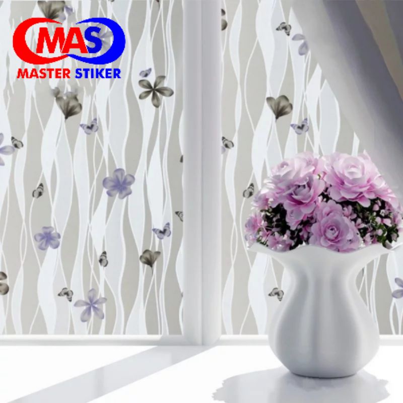 Stiker kaca pintu/jendela rumah motif minimalis L-120