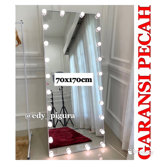 TERMURAH kaca cermin standing /gantung lampu / vanity miror 170x70cm