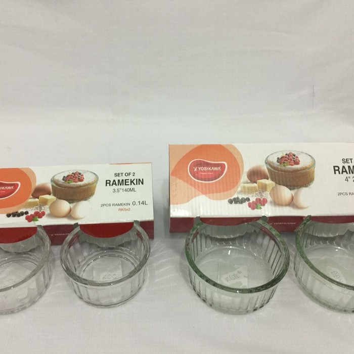 Termurah Mangkok Ramekin Yoshikawa / Mangkok Kaca Tahan Panas isi 2pc