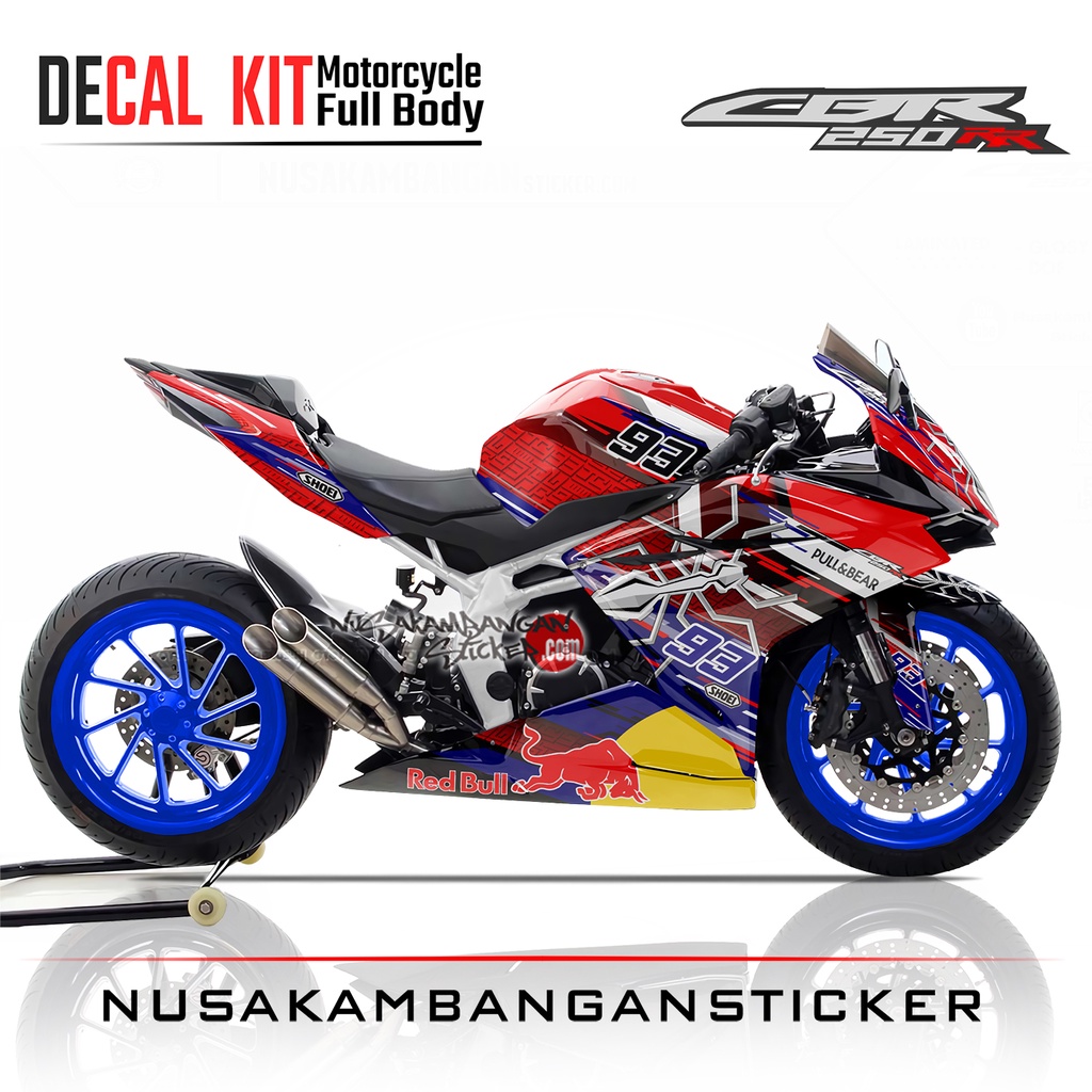Stiker CBR 250 RR – MM 93 Merah