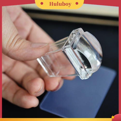 Huluboy Huluboy♡ 2pcs / Set Stamper / Scraper Nail Art Bahan Jelly Silikon