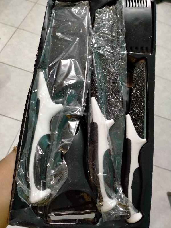 Gos-pisau Set 5 In 1 Keramik J13 / Pisau Set Keramik Dengan Kardus