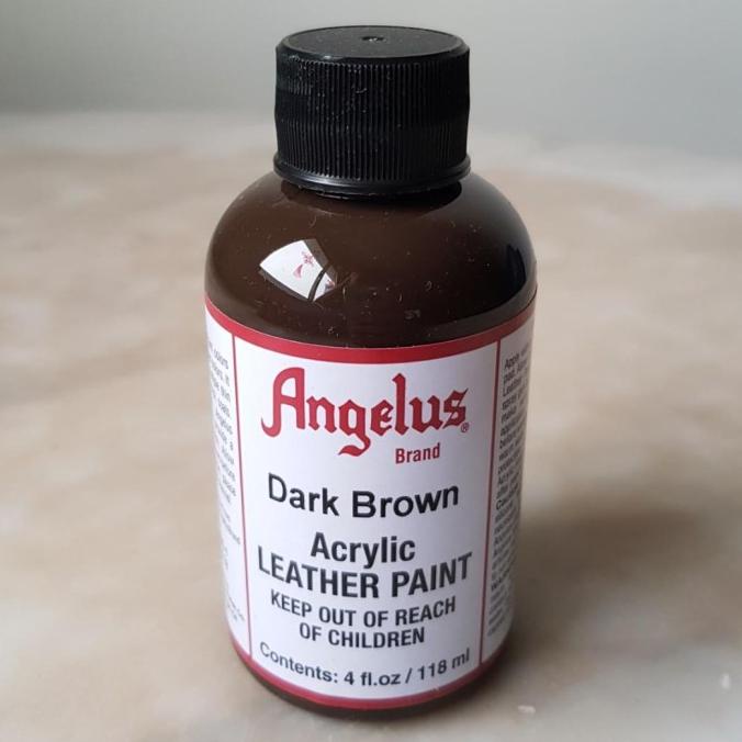 

Angelus Dark Brown Acrylic Leather Paint Cat Bahan Kulit 4Oz 118ML USA ---READY---