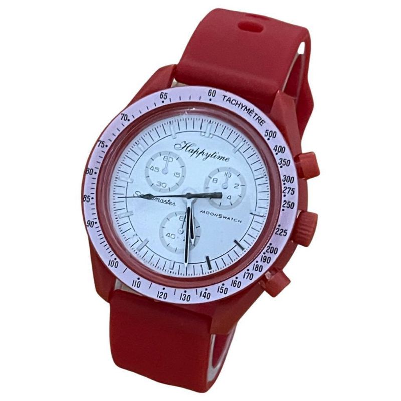 (Cod)Jam Tangan Wanita/Pria Happy Strap Rubber/Karet(Dikirim Jakarta)