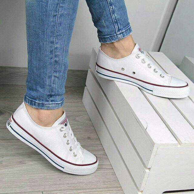 white converse ankle