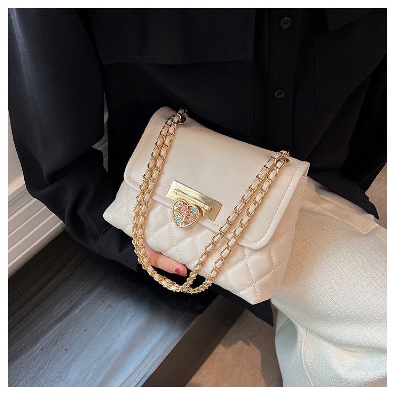 Tas selempang kulit wanita tas cewek luxury mini masenger bag Js 1383