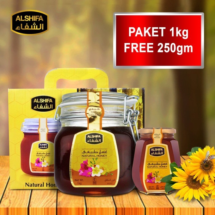 

Madu Asli Al Shifa Alshifa Natural Honey Bundle Hemat 1kg FREE 250gr