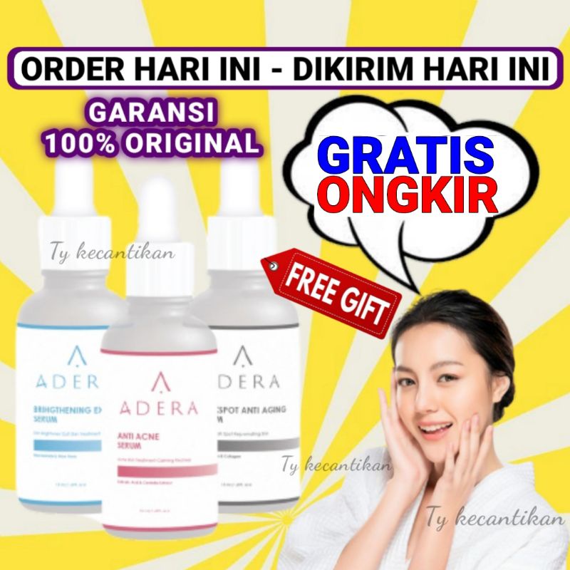 ADERA SERUM ORIGINAL 100% BPOM BRIGHTENING | ACNE | DARKSPOT | Paket Adera Serum Wajah Glowing Putih