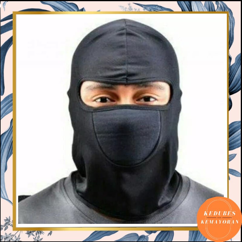 Masker Ninja Hitam Polos / Penutup Wajah Motor [KK]