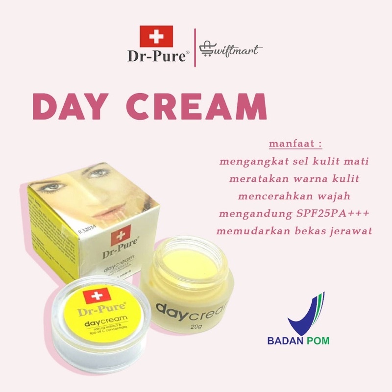 Dr Pure Day Cream - Cream wajah Dr pure - Dr Pure day cream whitening