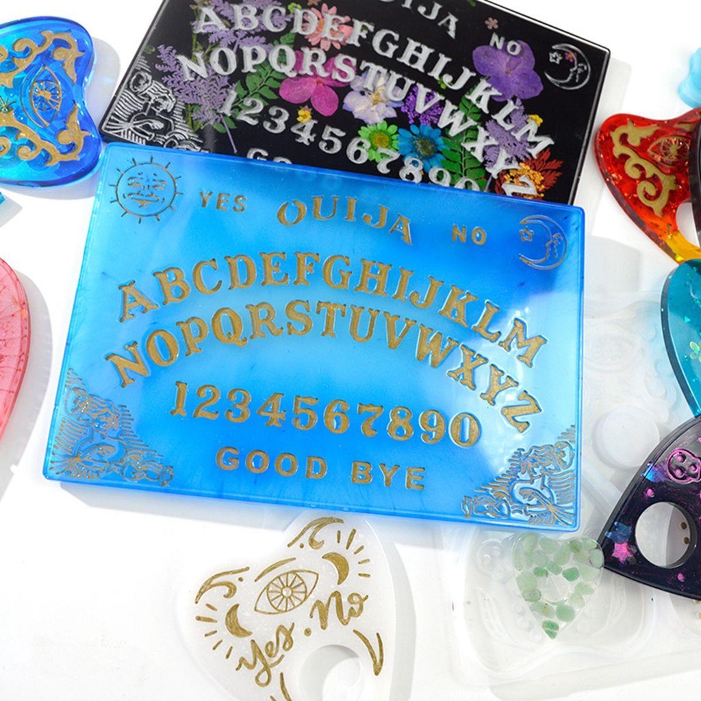 [Elegan] Resin Casting Cetakan Permainan Liontin Epoxy Silikon Gothic Handmade Ouija Board