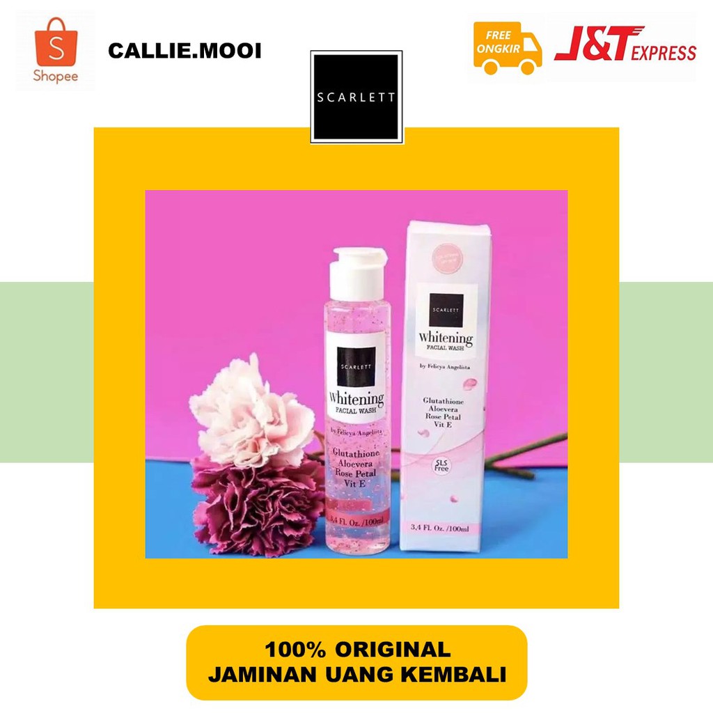 SCARLETT WHITENING FACIAL WASH PEMBERSIH WAJAH CUCI MUKA ORIGINAL BPOM