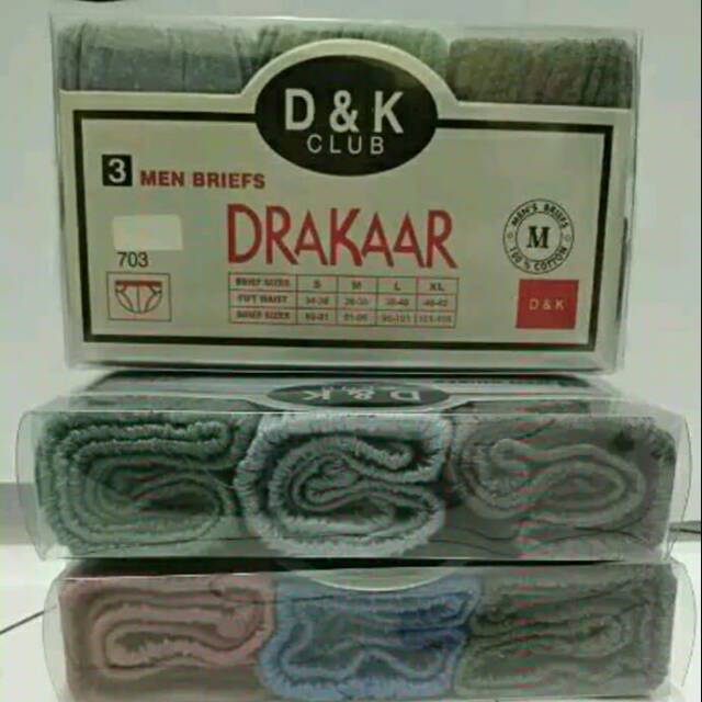 Celana Dalam DRAKAR Pria Dewasa Mika | 3 Pcs CD Laki Laki Drakaar Pakaian Dalam Underwear Remaja Abg Sguna Leopold