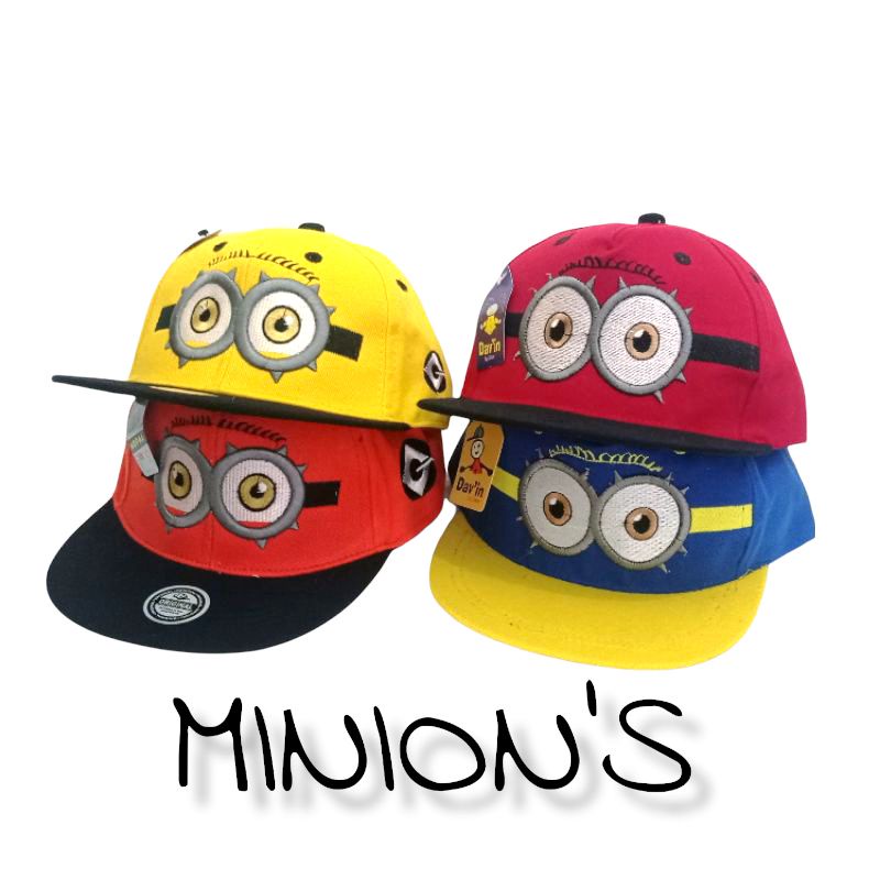 Topi Anak Minion Snapback Anak Motif Bordir Minions fashion anak laki laki