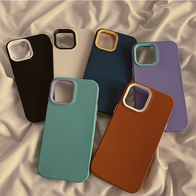 Case Silikon 3 in 1 Anti Jatuh Untuk iPhone 13 12 11 14 Pro max X / XS XR XSMAX 8 7 6 6s PLUS SE20