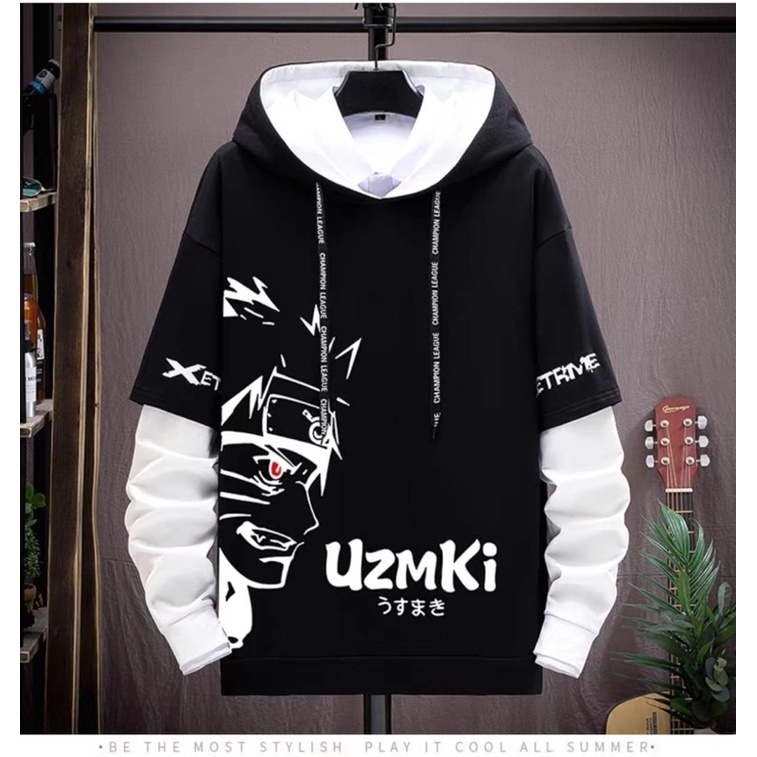 SWEATER HOODIE PRIA UZMKI LENGAN PANJANG HOOD COWOK PREMIUM DISTRO