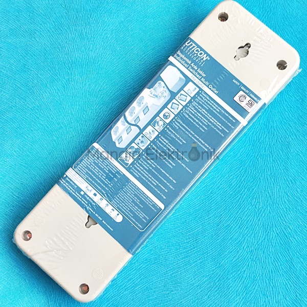 Stop Kontak 4 Lubang Dengan Saklar Masing2 Uticon ST1485 SN - Stopkontak Saklar Uticon 4 Lubang