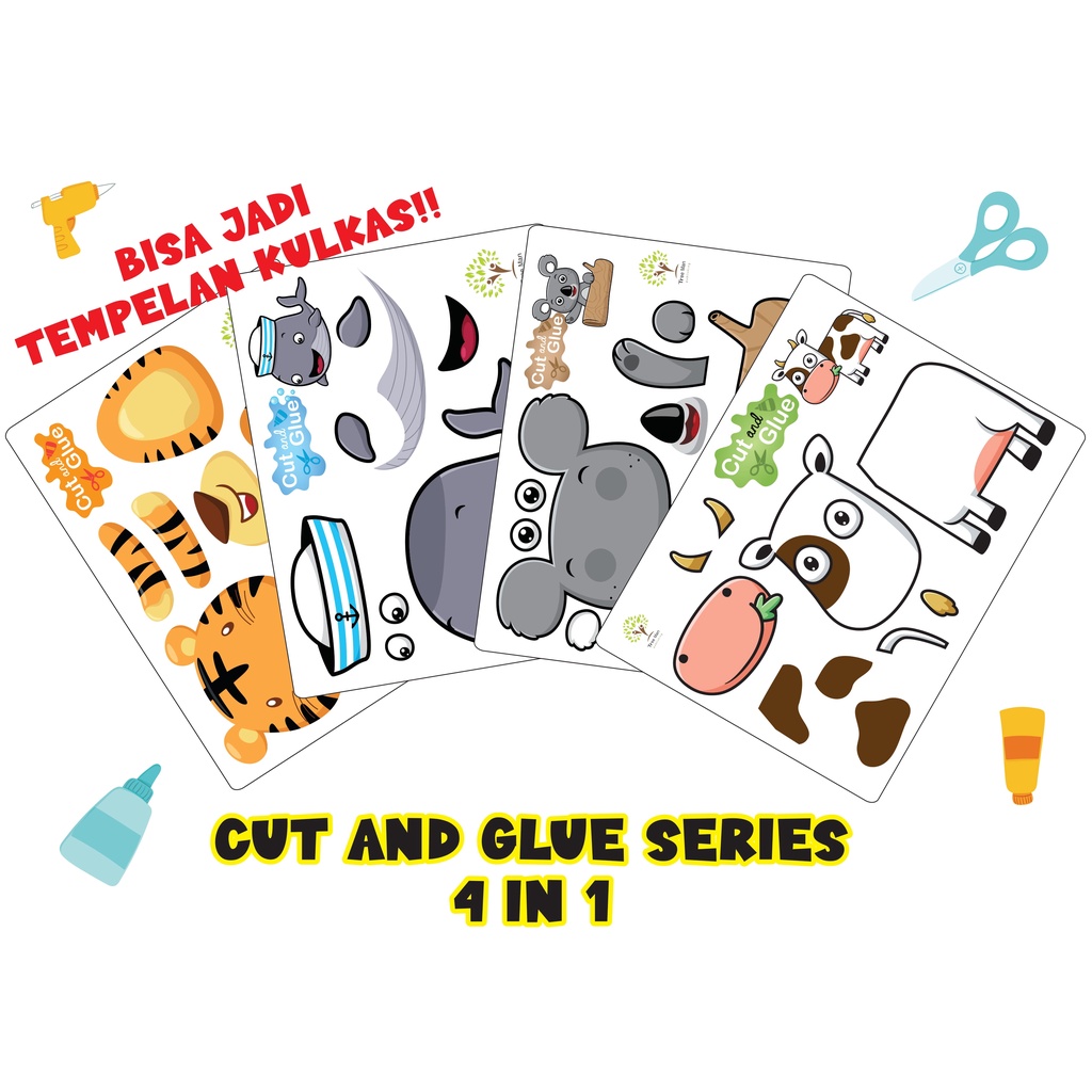Jual AKTIVITAS MENGGUNTING DAN MENEMPEL / CUT & GLUE ACTIVITIES / PAKET
