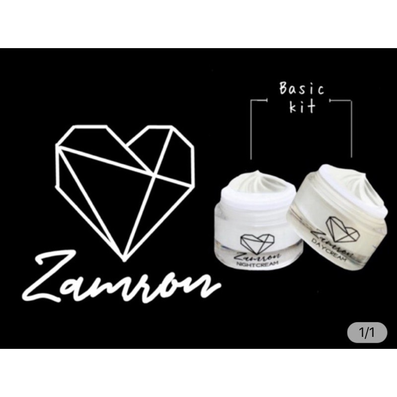 Peloved zamron basic kit cream pagi dan malam isi 90% + sunscreen