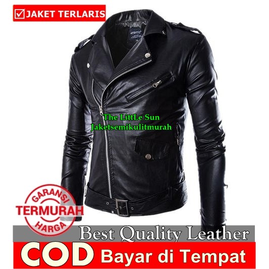 Jaket Anak Muda Kulit Pria Ramones Rock n Roll Slim fit Terbaru 2022