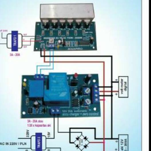 limited STOCKkit aki charger maxpro 8 + kit inverter mp 750 ( modul ups )|KD8