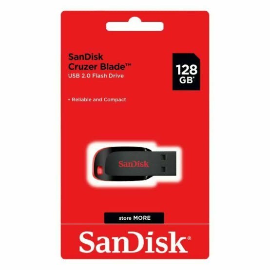 SanDisk Cruzer Blade CZ50 128GB  flashdisk - Garansi Resmi